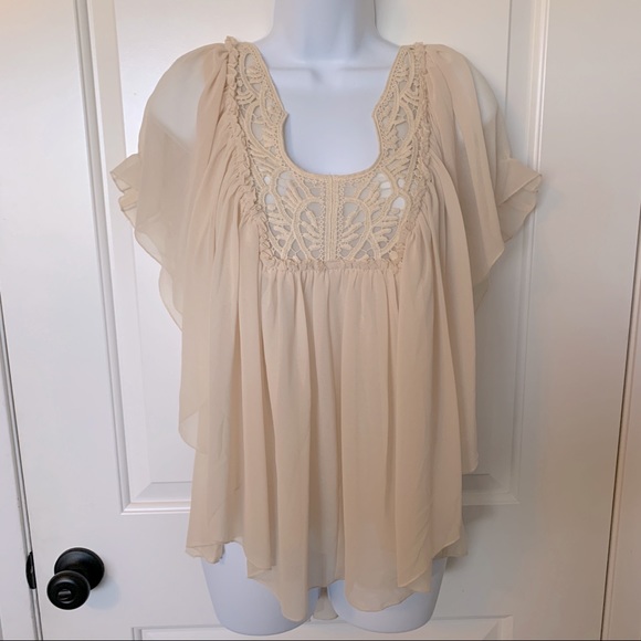 Victoria's Secret Tops Euc Victorias Secret Boho Cream Peasant Blouse Poshmark